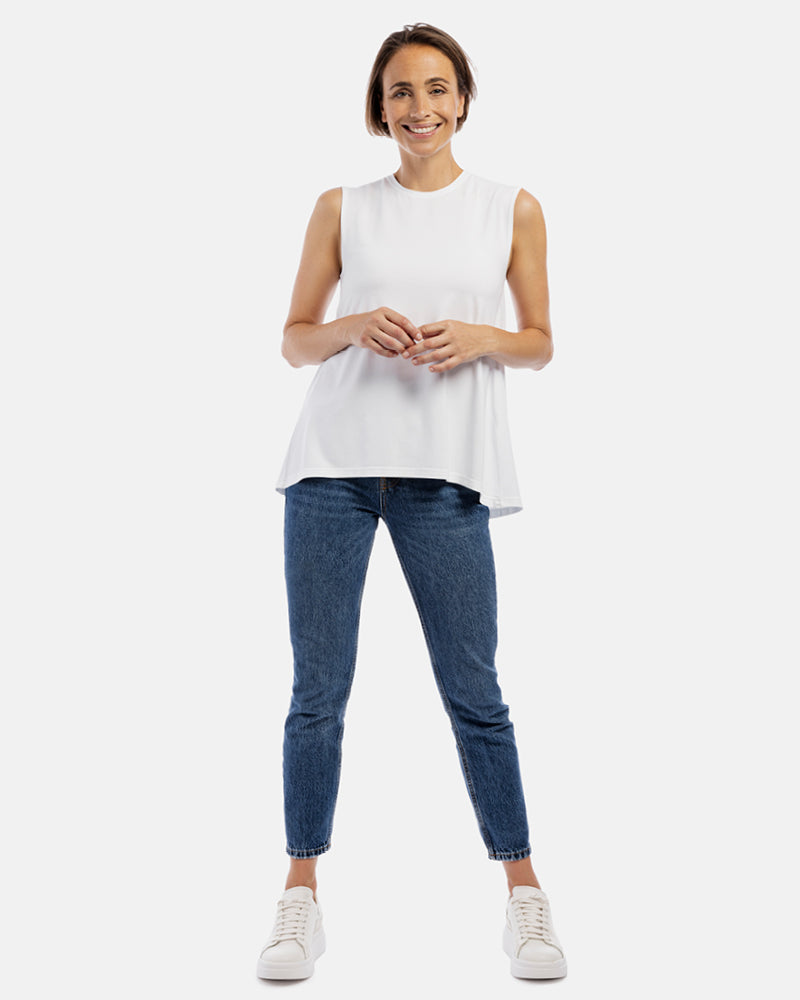 damen top alma weiß