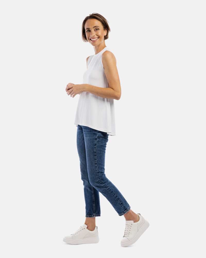 damen top alma weiß
