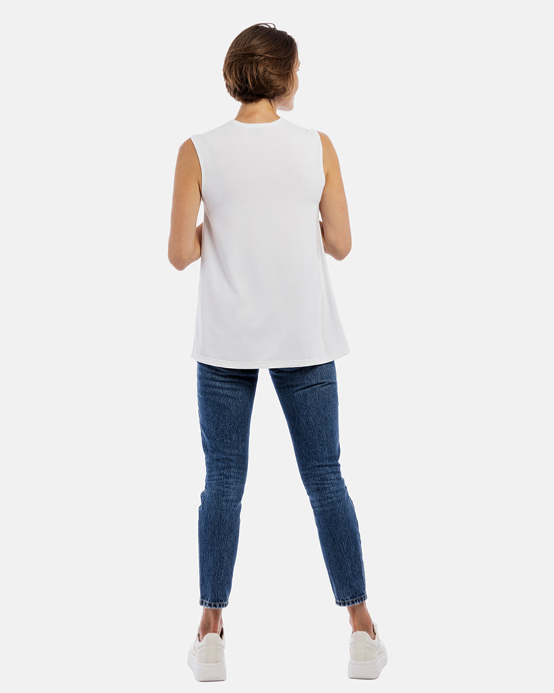 damen top alma weiß