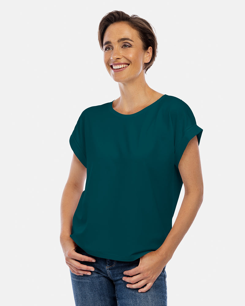 boxy tshirt stella farbe jasper dunkelgrün