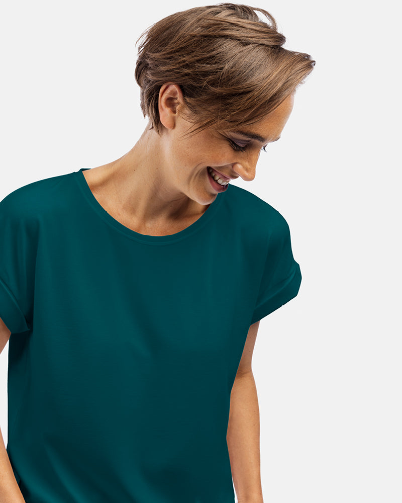 boxy tshirt stella farbe jasper dunkelgrün