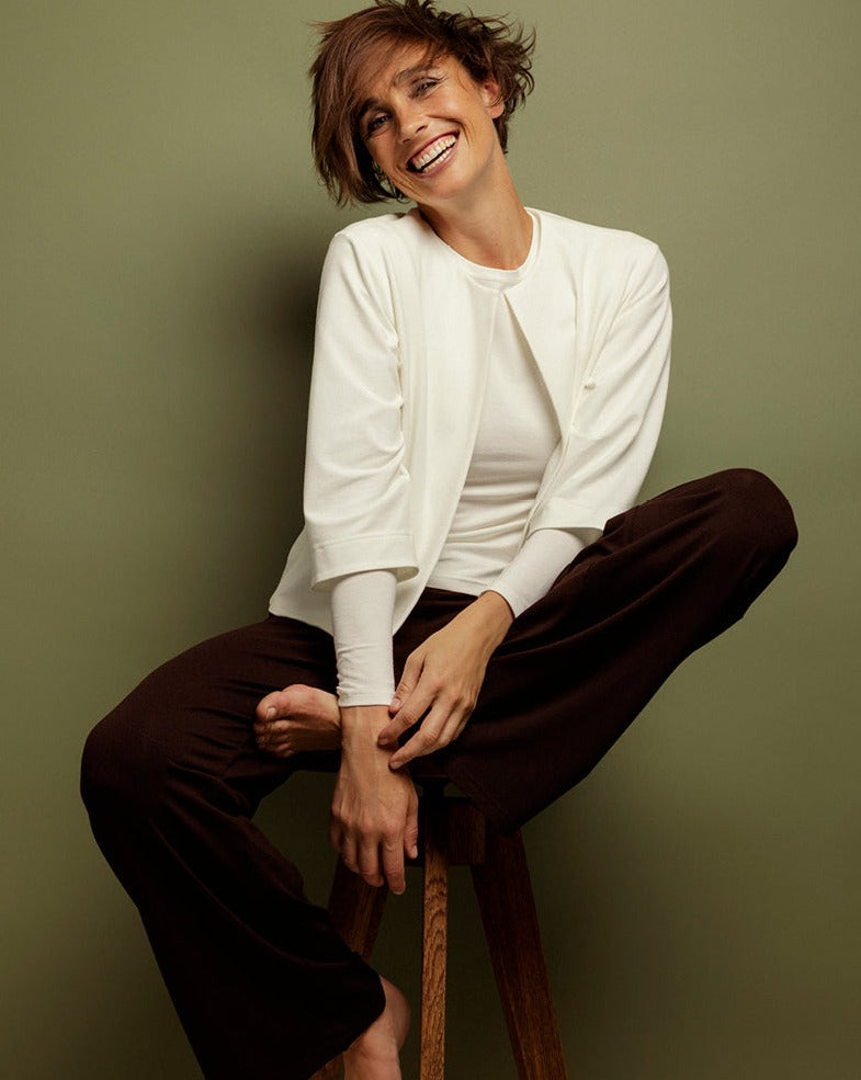 Damenmode Flatterhose Marleen, Mocca