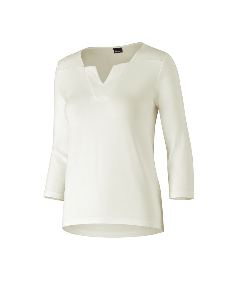 damen shirt sara v-ausschnitt ecrue