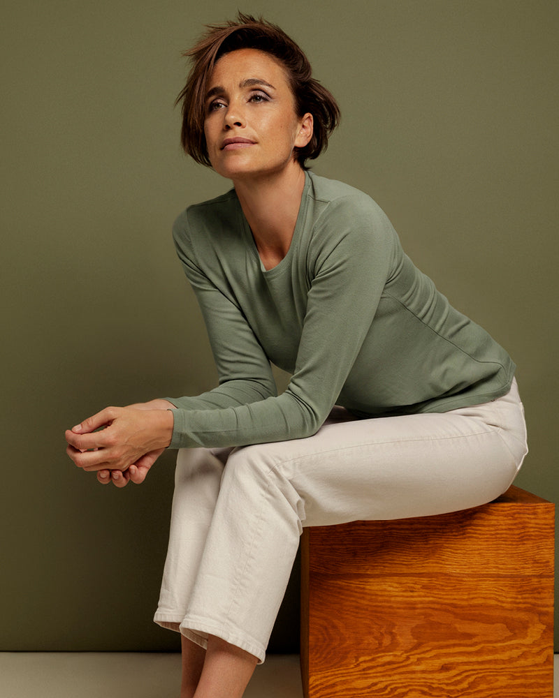damen langarmshirt palace green