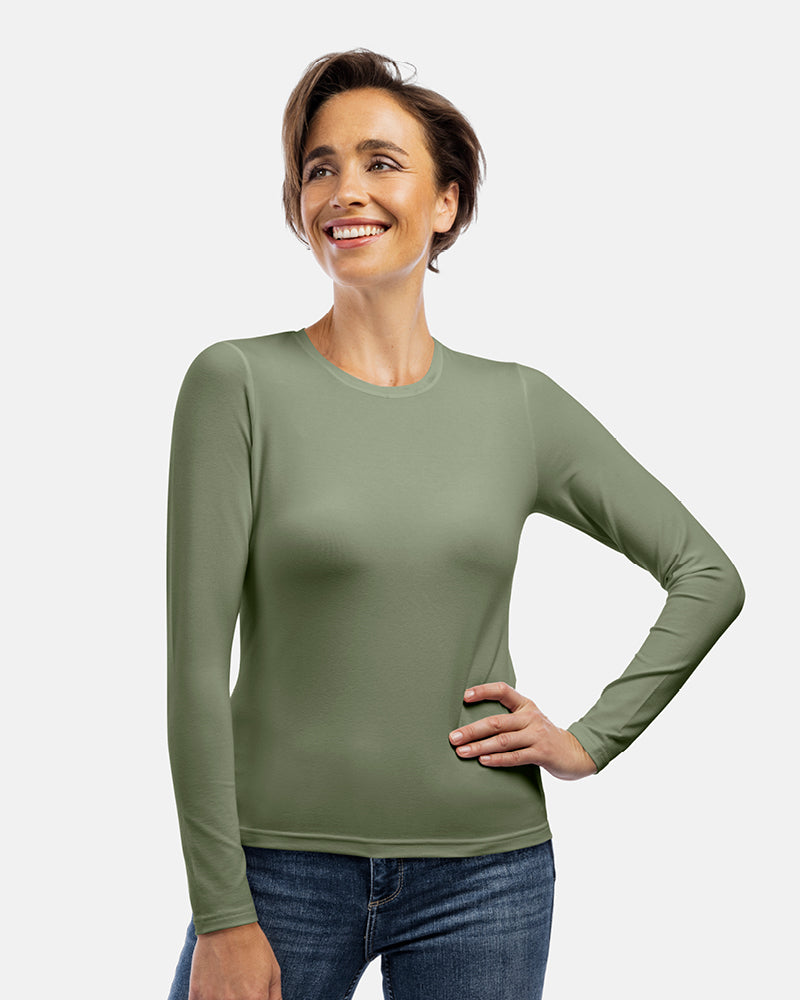 damen langarmshirt palace green
