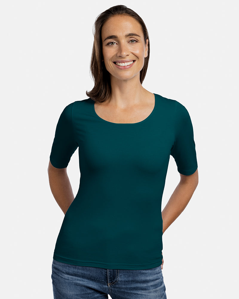 halbarmshirt beatriz farbe jasper dunkelgrün