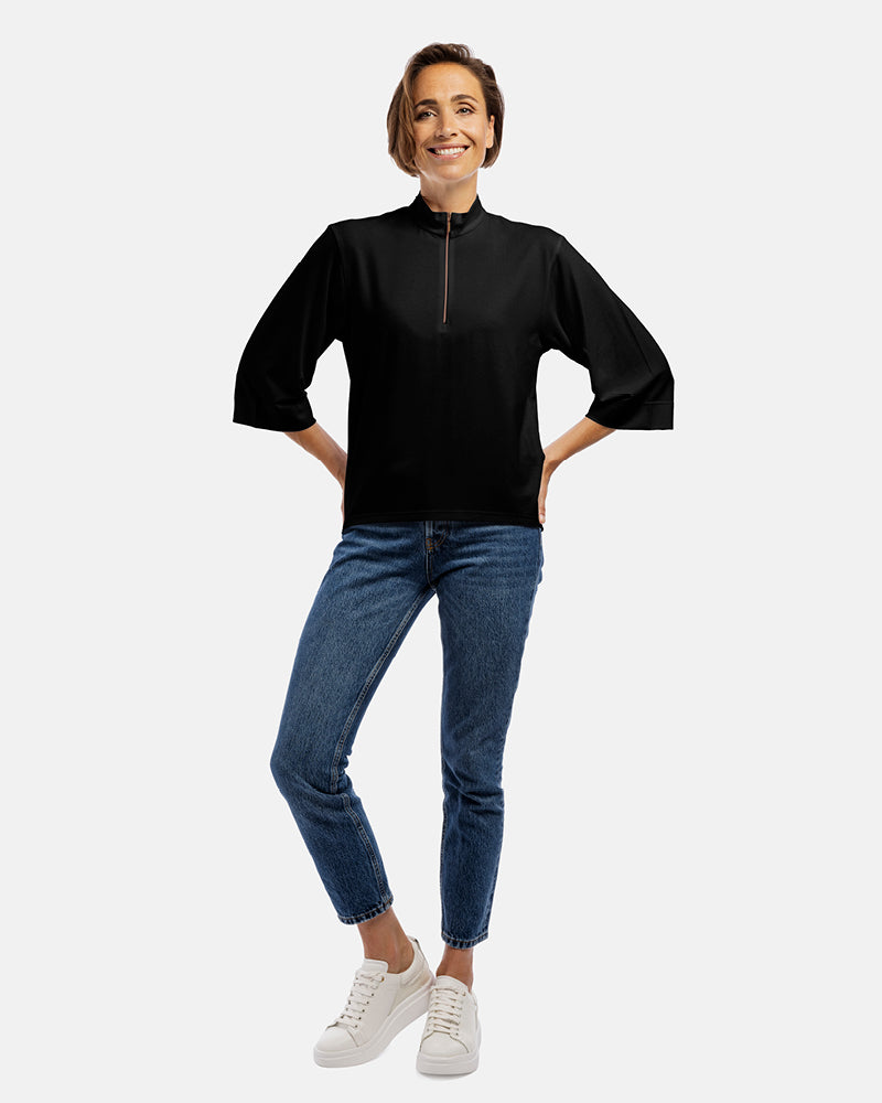 damen shirt dana 3/4 Arm black