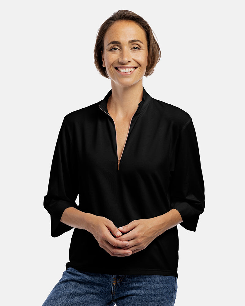 damen shirt dana 3/4 Arm black