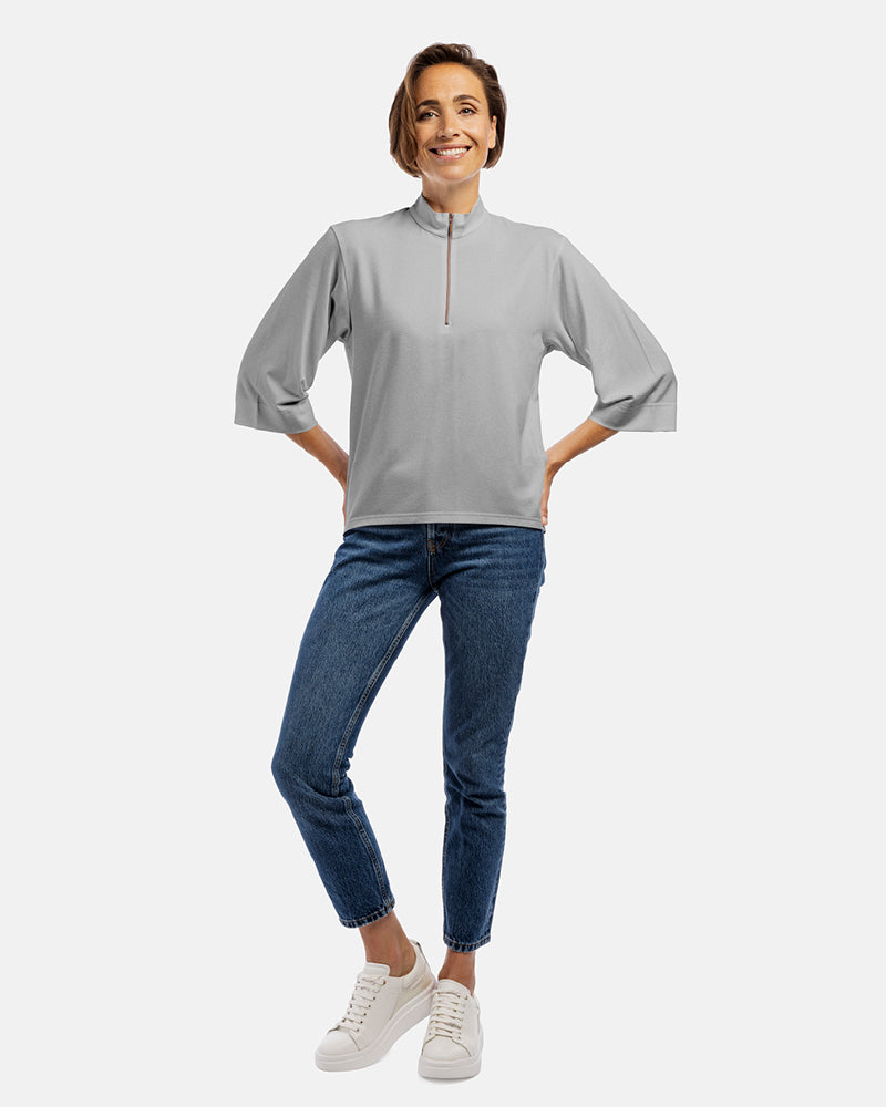 damen shirt dana 3/4 Arm grau