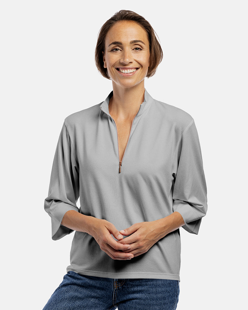 damen shirt dana 3/4 Arm grau