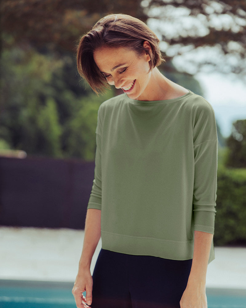 boxy damenshirt palacegreen