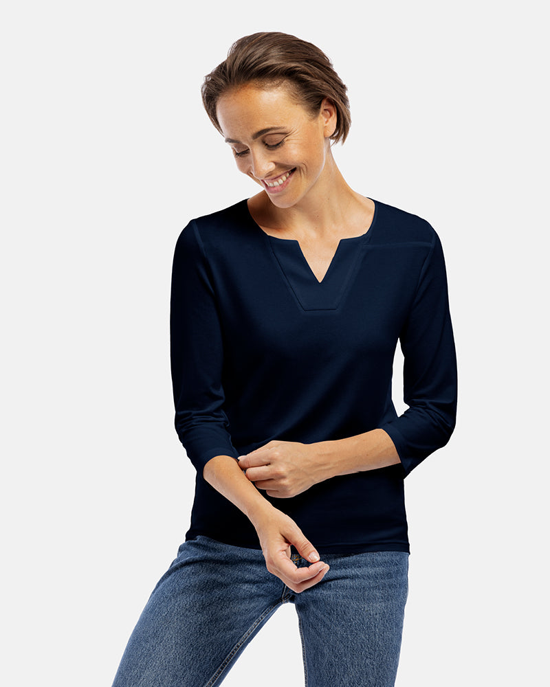 damenshirt sara marine blau