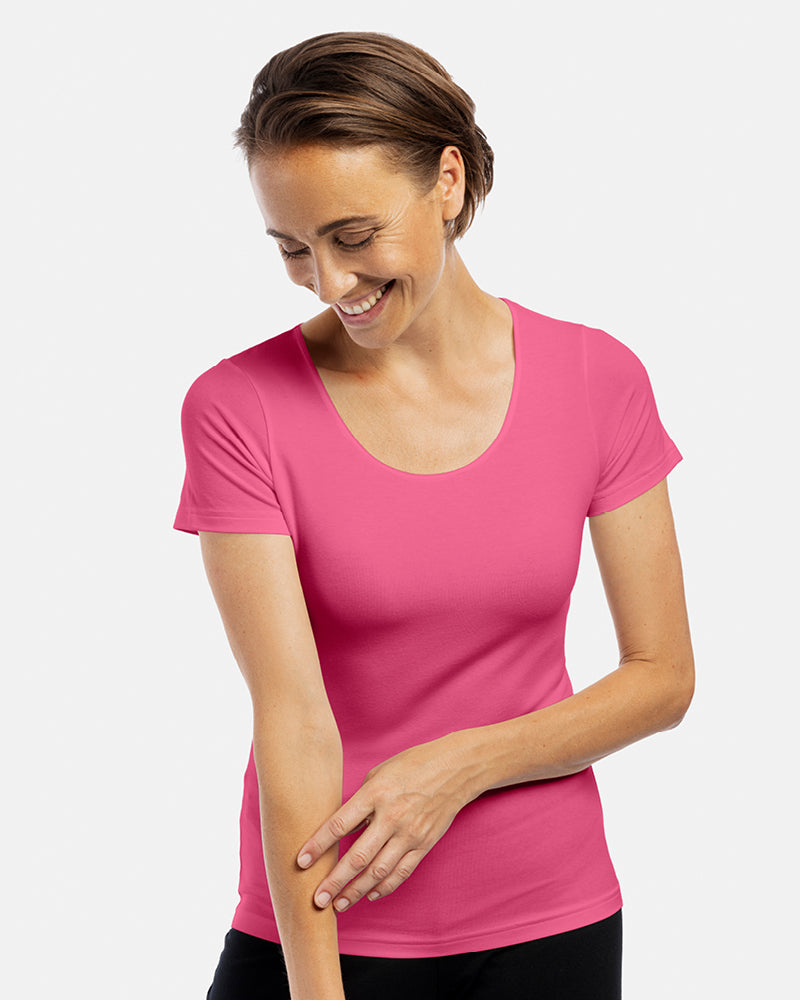 tshirt kurzarm elisa in peony pink