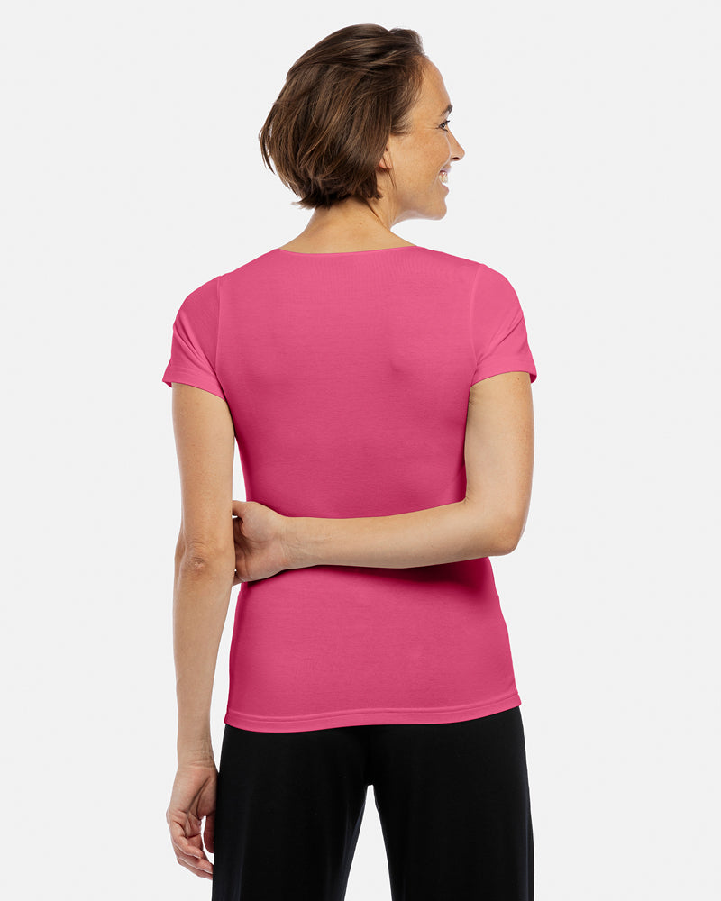 tshirt kurzarm elisa in peony pink