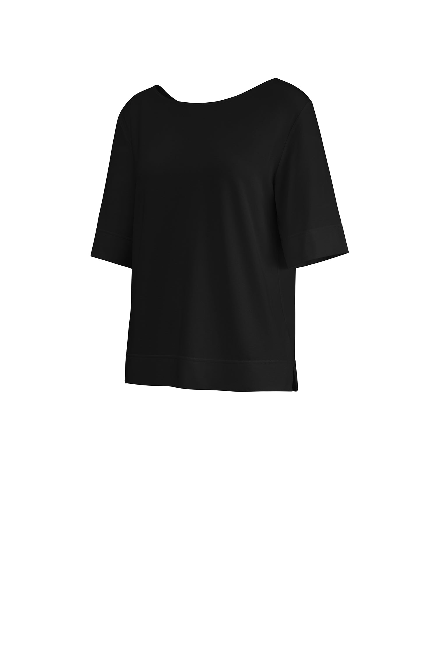 damenshirt antonia schwarz bootausschnitt