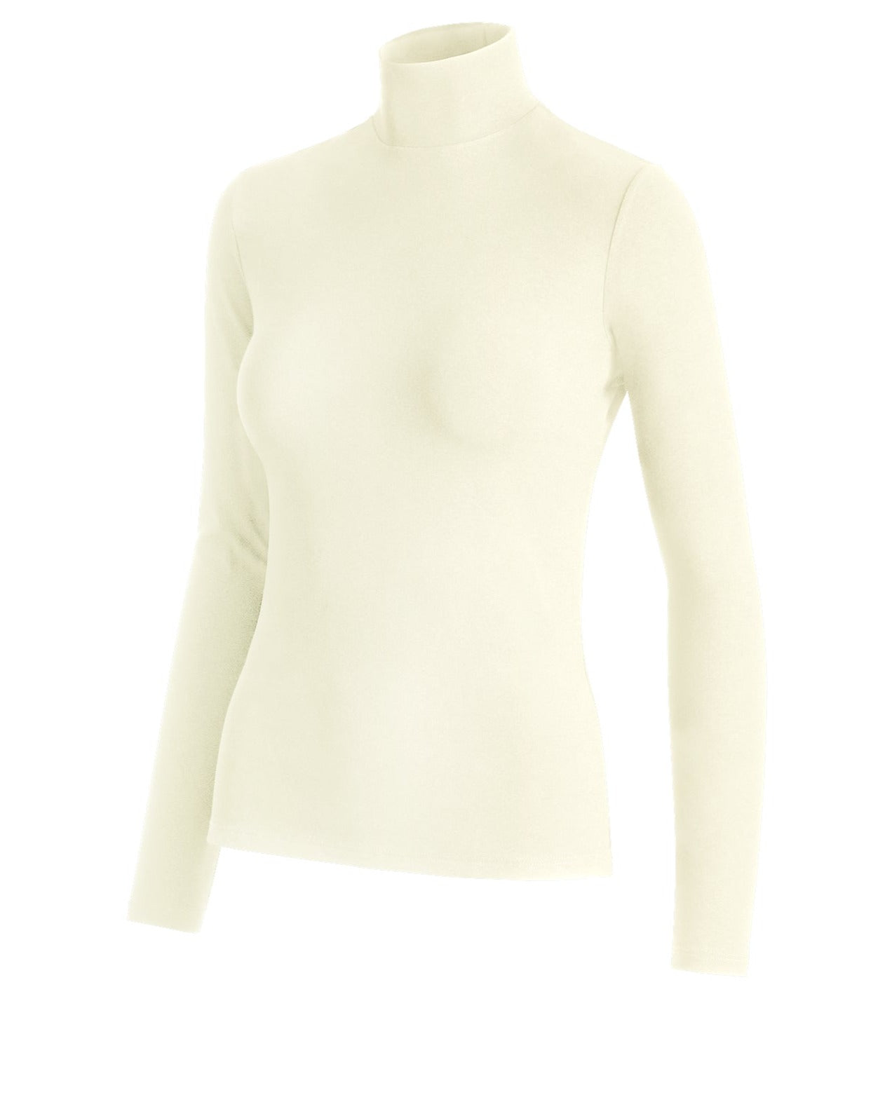 Damen-Stehkragen-Shirt Elena, Langarm, Farbe Ecrue