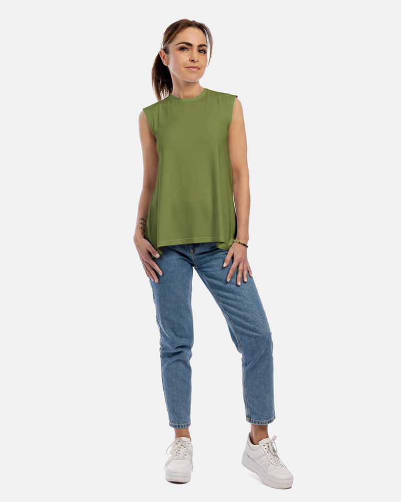 damenshirt ärmelloses top alma fern