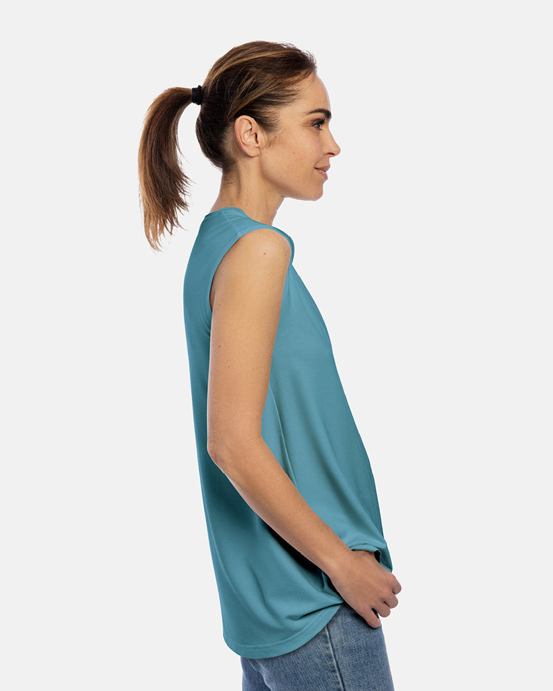 damenshirt ärmelloses top alma pool