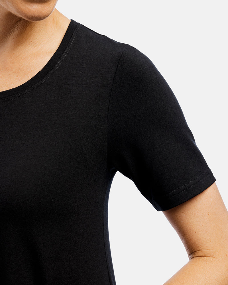 LILJANA Rundhals Kurzarm-Shirtkleid