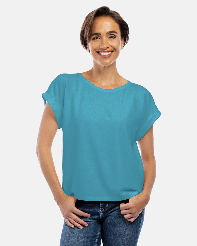 Damen Stella Boxy Shirt pool hellblau
