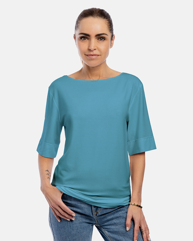 damenshirt antonia bootausschnitt pool