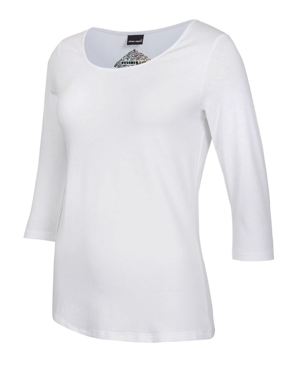 Damen-Shirt Angela, 3/4-Arm, Rundhalsausschnitt, Farbe White
