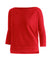 Farbe Red, Damen Boxy Shirt, 3/4-Arm Marika