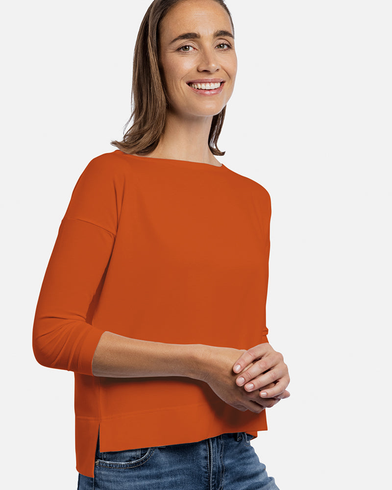 MARIKA 3/4-Arm Boxy Shirt Sale