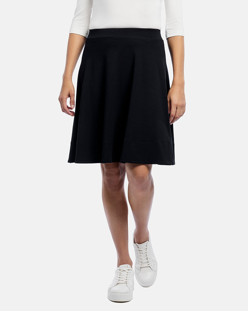 Damen Tellerrock Lara, knielang, Farbe Black