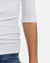 Detailansicht 3/4-Arm, Damen-Shirt Valerie, Farbe weiss