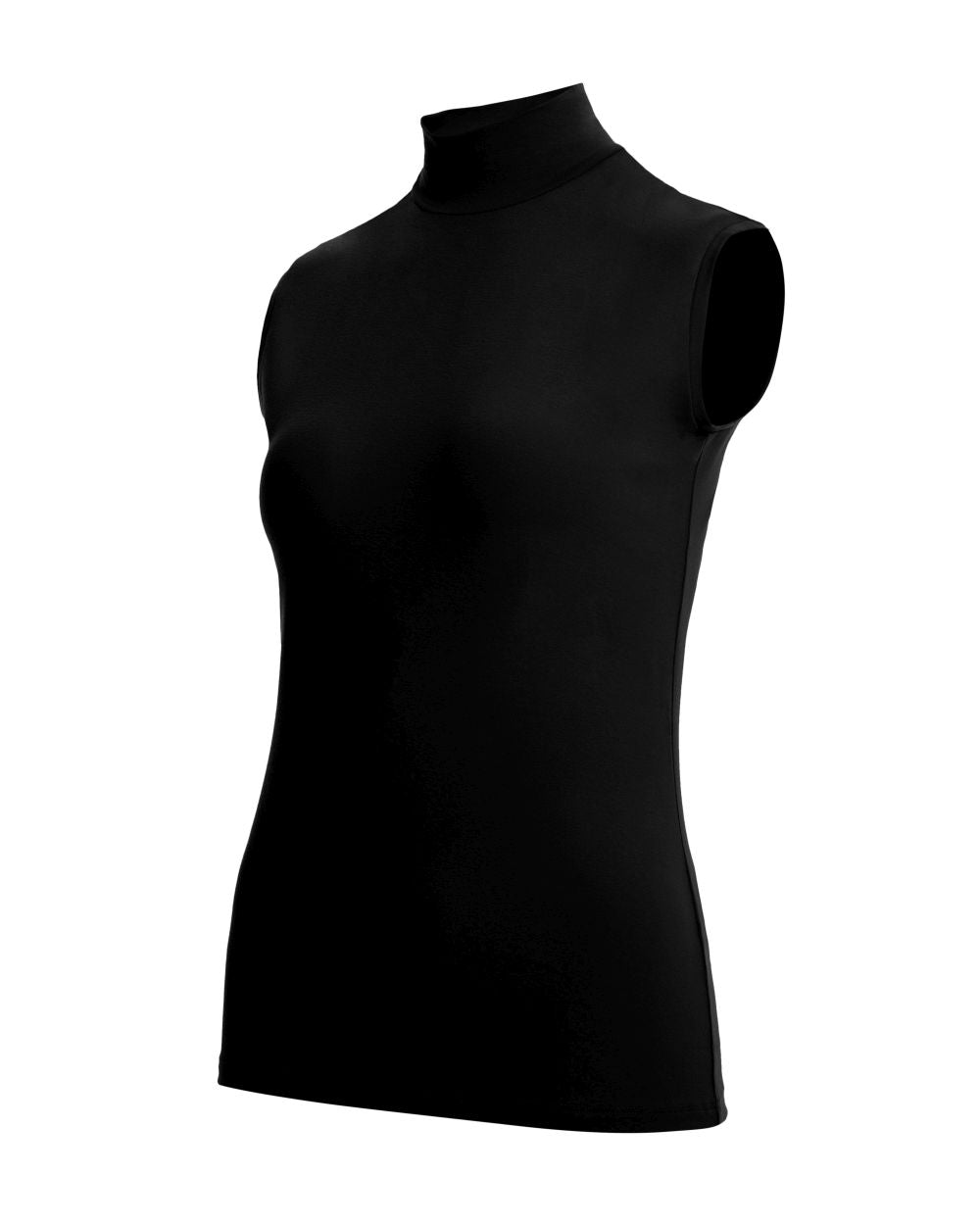 Damen-Stehkragen-Top Rubina, Farbe Black