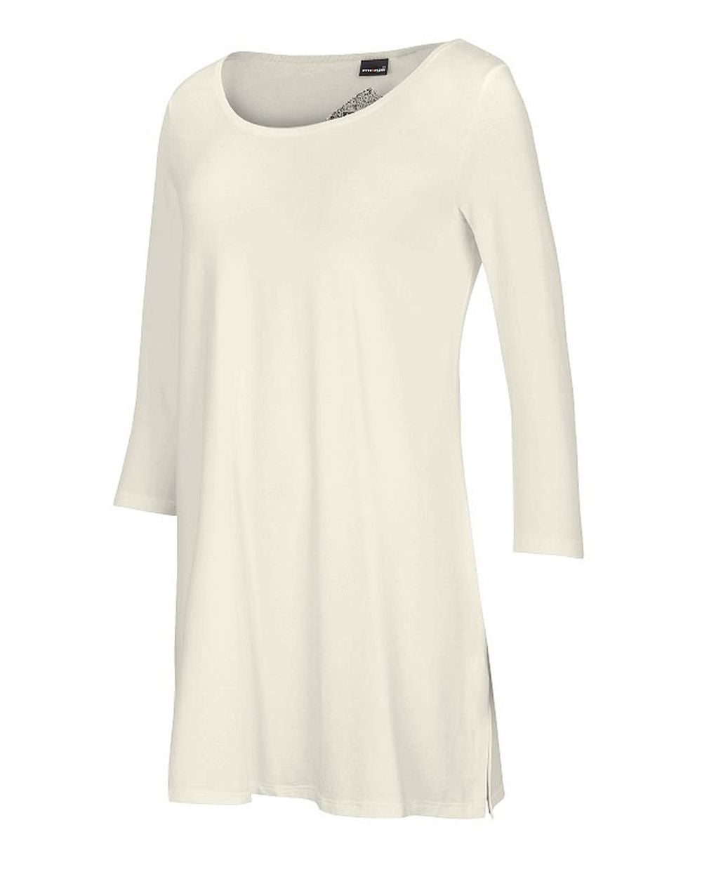Frau Vorderansicht, Damen-Tunika Emily, 3/4-Arm, Farbe Ecrue