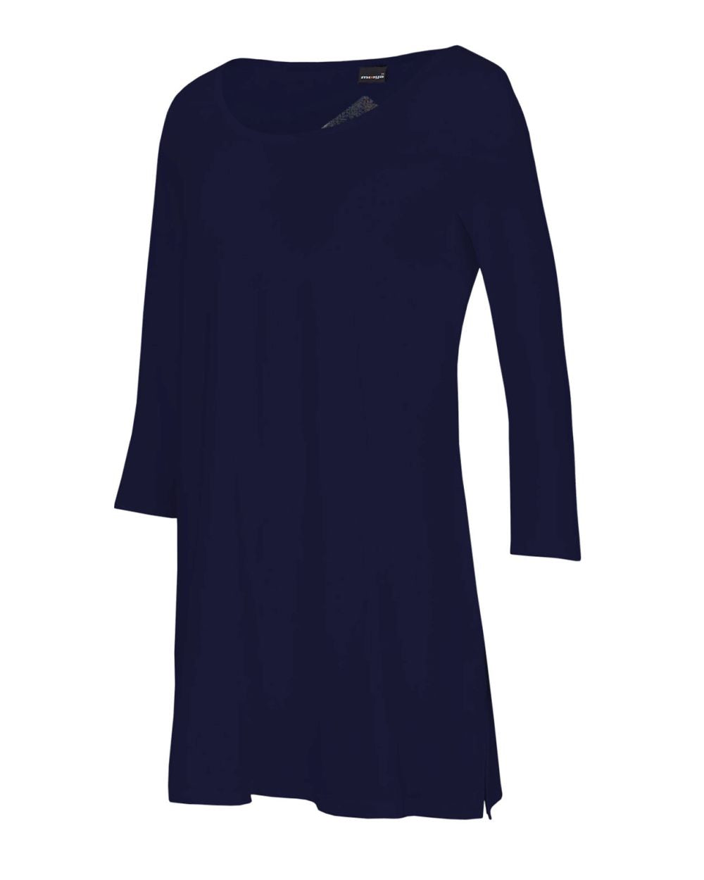 Frau Vorderansicht, Damen-Tunika Emily, 3/4-Arm, Farbe Marine