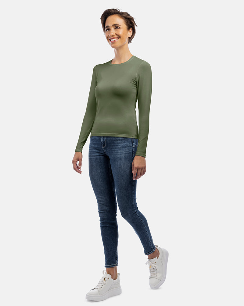 damen langarmshirt palace green