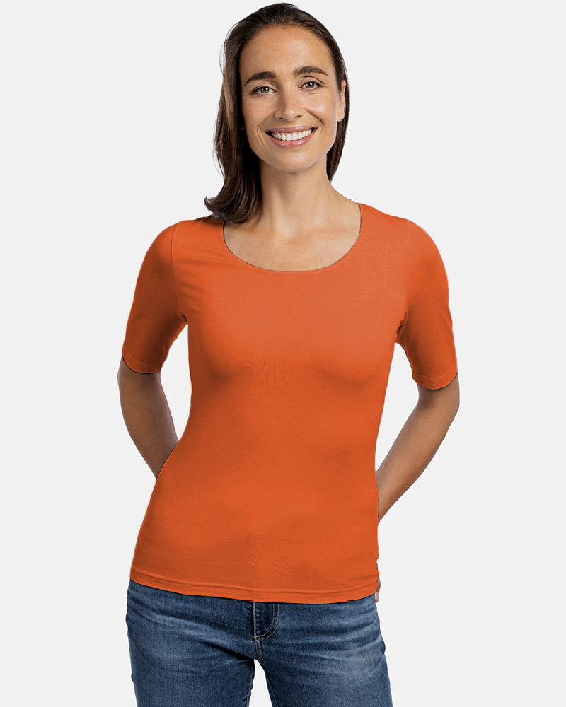 halbarmshirt beatriz vivid orange