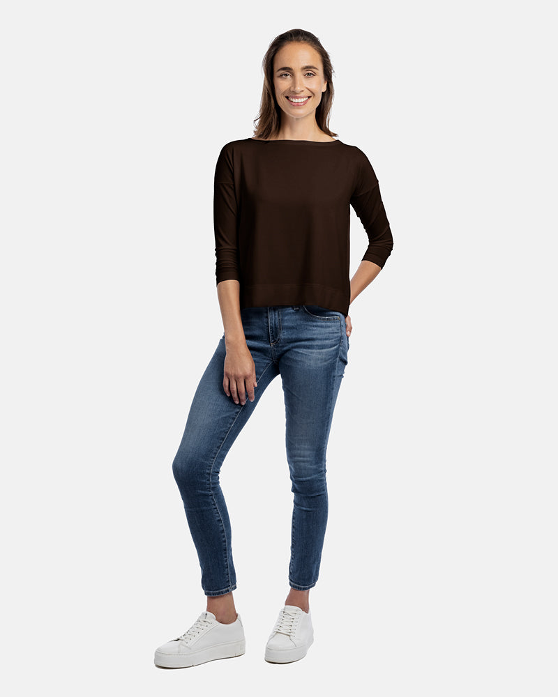 damenshirt marika boxy shirt mocca