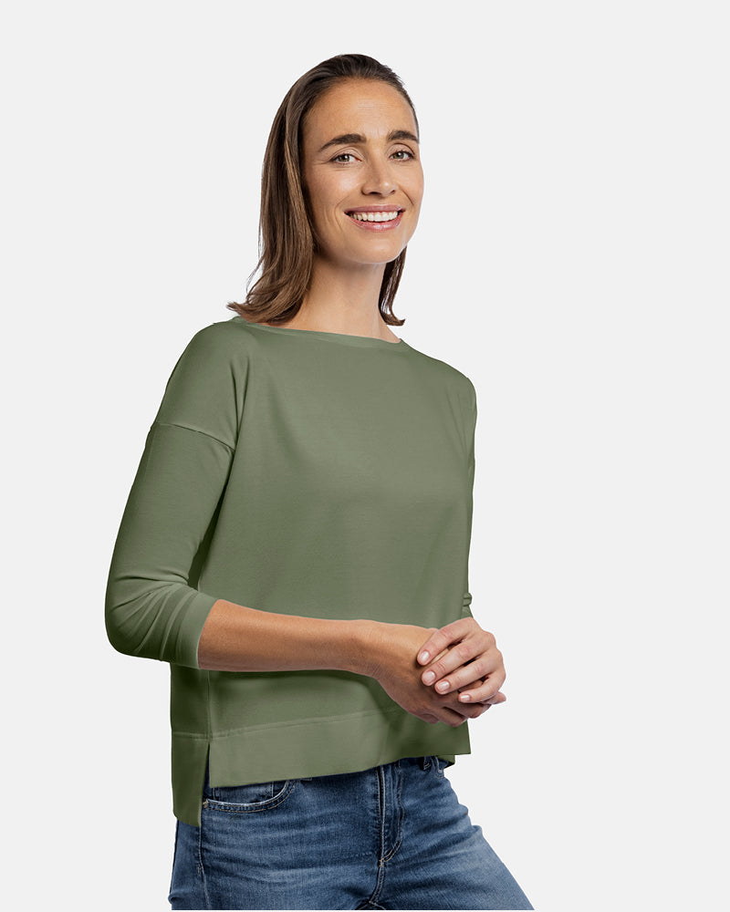 boxy damenshirt palacegreen