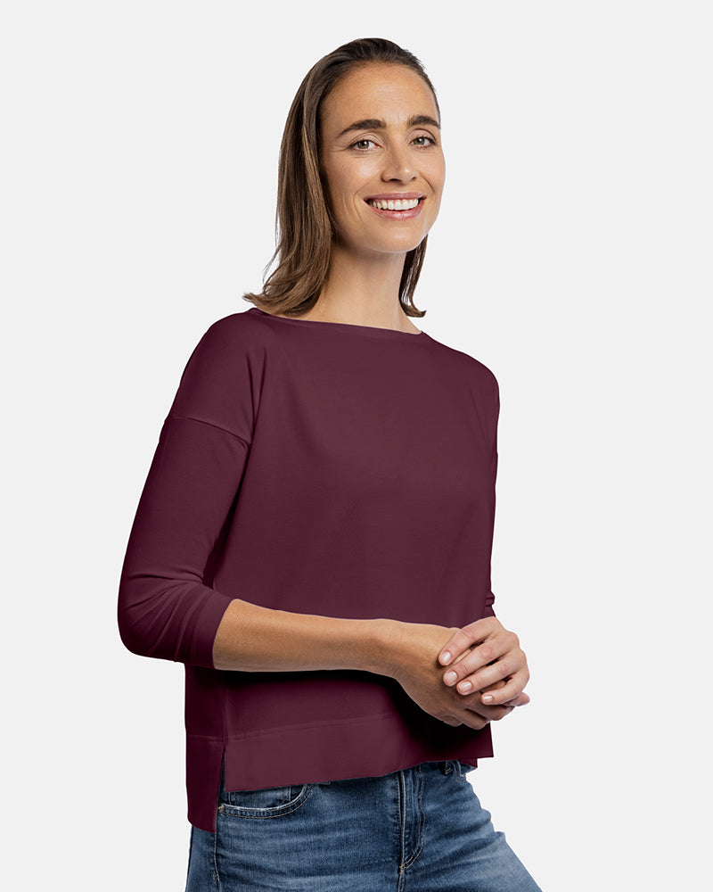 MARIKA 3/4-Arm Boxy Shirt Trendfarben