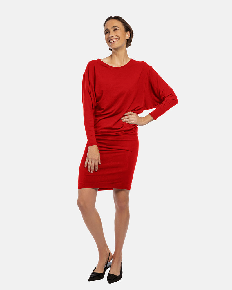 damen schlauchrock ella red