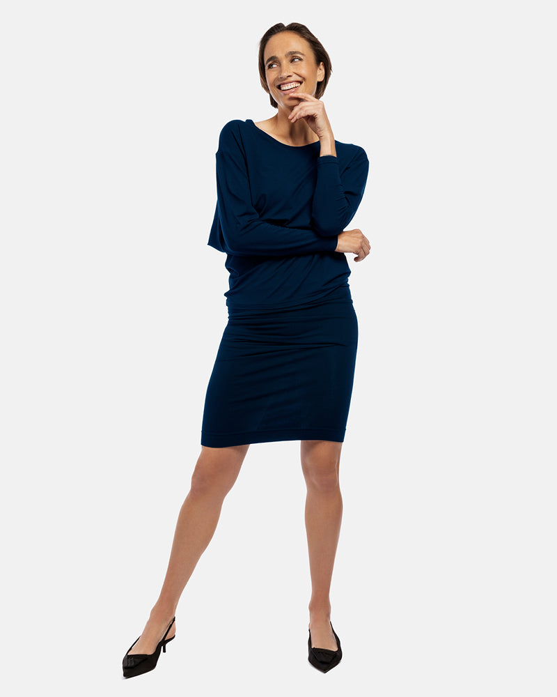 damen schlauchrock ella marine dunkelblau