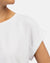 Detailansicht gekrempelter Ärmel, Damen Shirt Stella, Farbe White