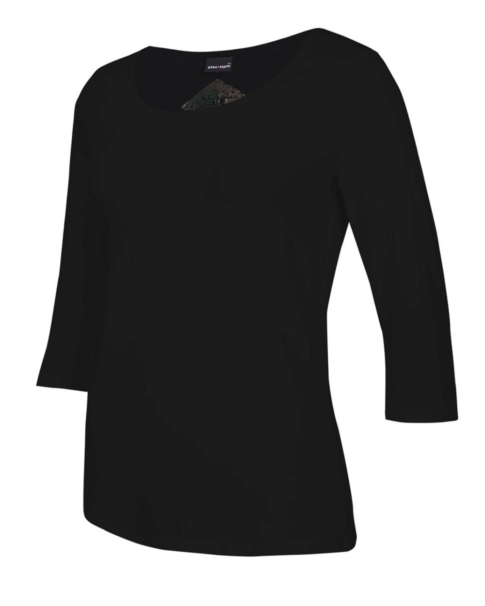 Damen-Shirt Angela, 3/4-Arm, Rundhalsausschnitt, Farbe Black