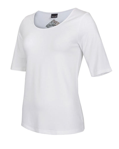 Damen-Viskose-Shirt Beatriz, 1/2-Arm, Farbe White