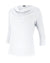 Damen 3/4-Arm Shirt Diane, Wasserfallkragen, Farbe White