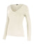 Damen-Langarm-Shirt LEA, V-Ausschnitt, Farbe Ecrue