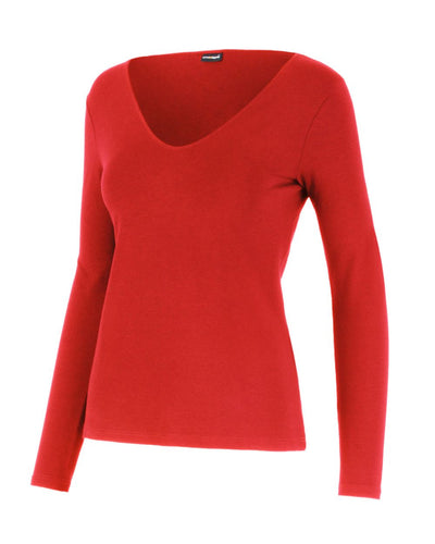 LEA Langarmshirt mit V-Ausschnitt Sale