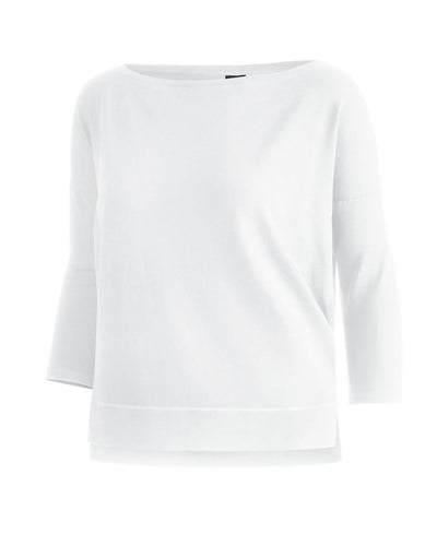 Farbe Weiß, Damen Boxy Shirt, 3/4-Arm Marika