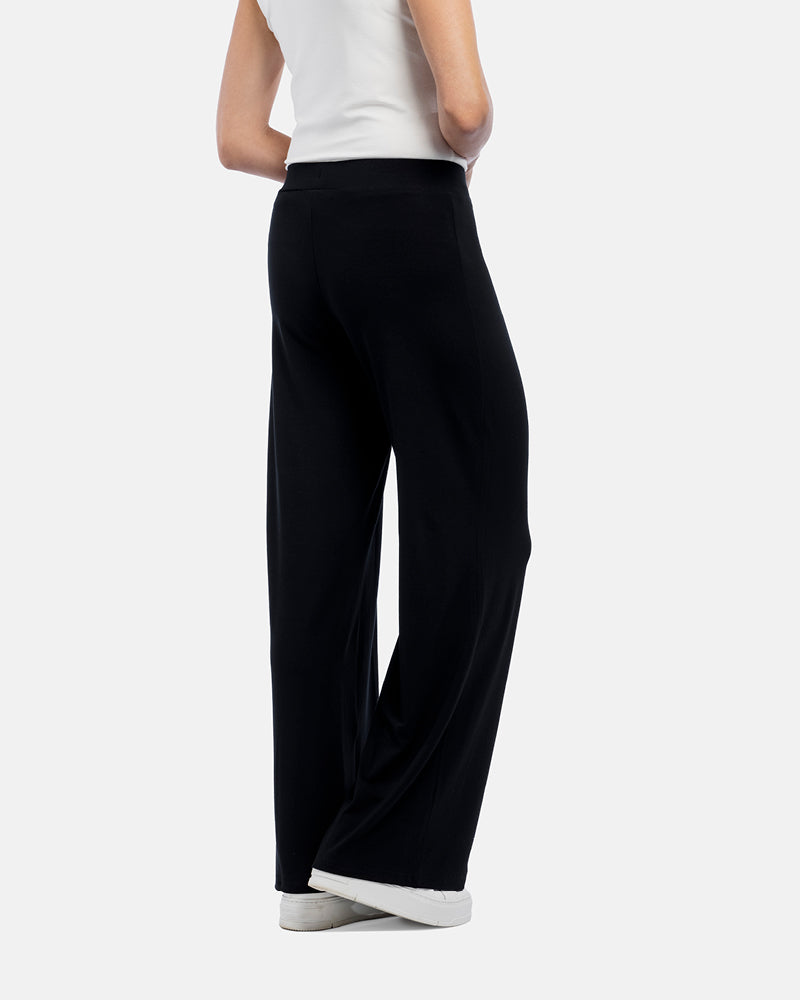 Rückenansicht, Damenmode Flatterhose Marleen, Farbe Black